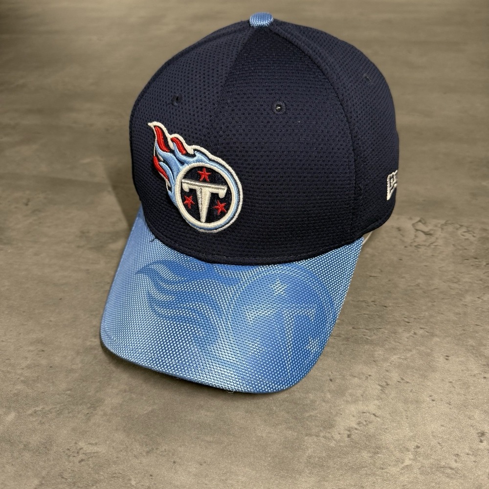 Tennessee Titans Hat New Era Cap Blue 39Thirty Small Medium Stretch Flex Fitted